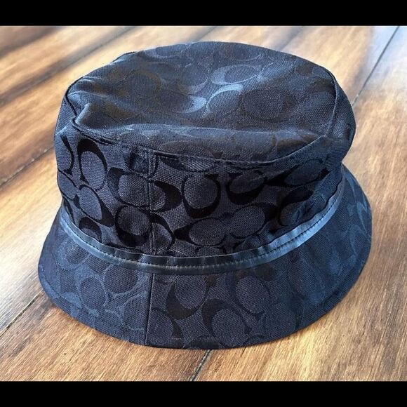Coach Signature Black Bucket Hat - Picture 2 of 5